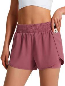 lot 8292 image: Ksmien Womens Athletic Running Shorts with Liner Phone Pockets