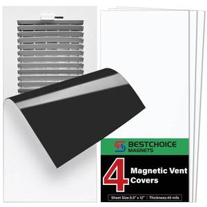 lot 8299 image: BEST CHOICE MAGNETS 4 Pack Magnetic Vent Cover Strong Vent Cover 5.5x12inch