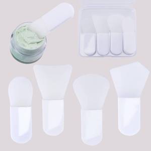 lot 8307 image: 3 Pcs Soft Silicone Face Mask Applicator Brush Set Portable Beauty Tools for Face Mud Masks Cosmetic Masks Clay Masks Eye Masks Body Lotions Serums Creams Ideal for Skincare
