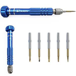 lot 8314 image: (Just the Tool No Bits)5-in-1 Multifunctional Small Screwdriver, PTSLKHN S2 Steel Magnetic Screwdriver Kit for Eyeglass, Sunglasses, Electronics, Cellphone, Jewelry and More