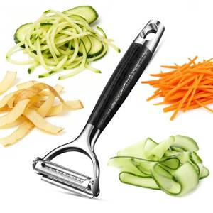 lot 8317 image: 2-in-1 Julienne & Vegetable Peeler, Dual Blade for Zucchini, Potato, Carrot