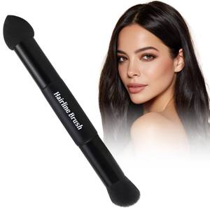lot 8318 image: VOLLUCK Dual-Ended Hairline Powder Brush, Root Touch Up Brush Applicator