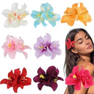 lot 8328 image: Hawaiian flower Hair Clips Ttropical Flower Hair Clip 8 Pieces Hair Accessories for Women Girls Hibiscus Flower Clips for Hair for Beach Party favors Vacation.