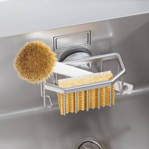 lot 8330 image: TAILI Sponge Holder for Kitchen Sink with Strong Suction Cup-Silver