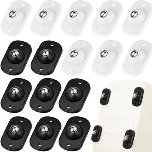 lot 8334 image: Honoson Self Adhesive Caster Wheels,Black, White,1 Steel,16 Pcs