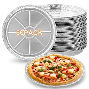 lot 13697 image: JMIATRY 50PCS Disposable Pizza Pans 11 Inch28cm, Foil Aluminum Pizza Pans