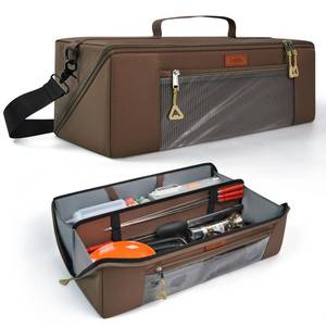 lot 13720 image: TevidnGrill Tool Storage Bag 22 Inch �� Heavy-Duty 900D Grill Utensil Storage with Adjustable Shoulder Strap �� Waterproof Outdoor Cooking Accessories Tote for Grilling Tools (No Accessories) ��