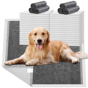 lot 13728 image: HIDOGGYLD Charcoal Dog Pee Pads with Adhesive Tape, 28x34 30 Count