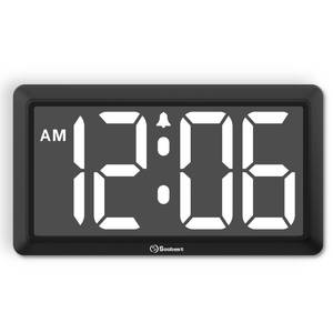 lot 13753 image: Soobest 9.5 Inch Digital Wall Clock Battery Operated, LED Large Display
