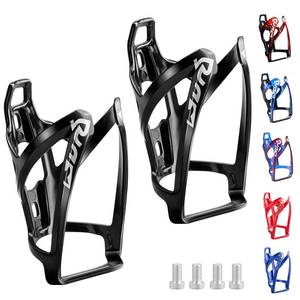 lot 14007 image: Suruid Bike Water Bottle Cage Ultra-Light Bicycle Bottle Holder Universal Bike Cup Holder Rack for Bicycle, Cycling, MTB, RoadMountain Bikes 2 Pack - Black