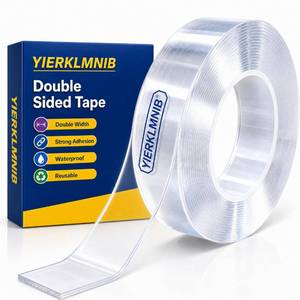 lot 14338 image: YIERKLMNIB Double Sided Tape Heavy Duty, Nano Clear Mounting Tape, Picture Hanging Poster Carpet Tape for Walls, Dorm Office School Outdoor, Removable Adhesive��1 Rolls����9.85FTx1.2in