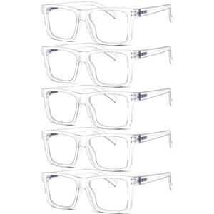 lot 14369 image: Eyekepper Mens Reading Glasses 1.25, Readers for Women Men, 5 Pack Clear