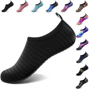 lot 14390 image: Deevike Water Shoes for Women Men Barefoot Quick-Dry Aqua Socks Slip-on for Beach Swim Surf Yoga Exercise Black-4041
