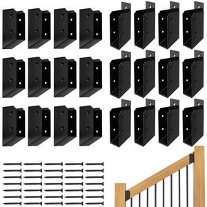 lot 19002 image: 30° Stair Angle Stainless Steel Deck Railing Brackets Connectors for 2x4