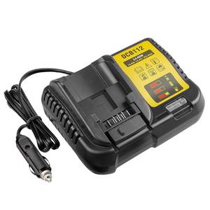 lot 19011 image: DCB112 for Dewalt Battery Car Charger, Replace for Dewalt 12V 20V and 60V Max Battery use on Car, Charging Input 12V24V Cigarette Lighter Plug