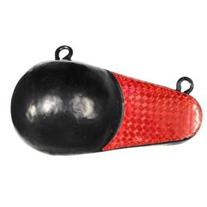 lot 19016 image: MarineNow Coated Downrigger Oval Canon Ball Weight with Fin Choose Weight (10 lb)