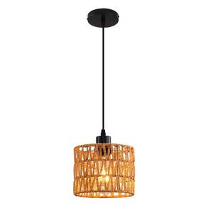 lot 19953 image: KENMI Woven Pendant Light Boho Chandelier, Rattan Pendant Lights Kitchen Island, Farmhouse Pendant Lighting with Hand Woven Wicker Shade, Boho Chandelier Light Fixtures Ceiling Hanging Light