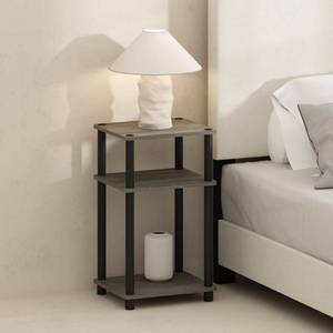lot 19972 image: Furinno JUST Toolless 3-Tier Night Stand, Open Storage, French Oak