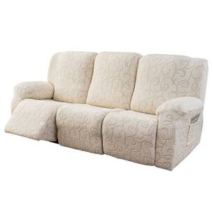 lot 20120 image: YUEANG Recliner Sofa Covers Sectional Couch Cover for Reclining Couch 3 Seat, 5-Pieces 3 Cushion Sofa Stretch Recliner Sofa Slipcover, Soft Jacquard Furniture Dog Couch Cover Protector