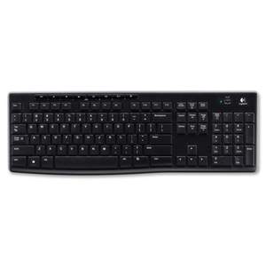 lot 20123 image: Logitech K270 Wireless Keyboard for Windows  2.4 GHz Wireless  Full-Size  Number Pad  Black