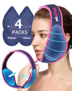 lot 20132 image: Magic Gel Wisdom Teeth Face Ice Pack - Reusable Hot & Cold Compress for Face Jaw Chin TMJ - Adjustable Compression - Head Ice Pack - Durable Design for Hands Free Application