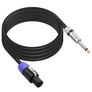 lot 20140 image: PNGKNYOCN Speakon to 14 TS Speaker Cable,NL2FC 2 Pin Speakon Male to 6.35mm (14) Mono Male Audio Amplifier Speaker Cord��2M6.6FT��