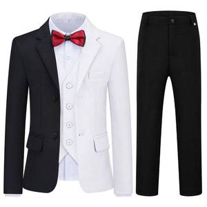 lot 20144 image: Boys Formal Tuxedo Suit Set Slim Fit 3 Piece Kid Ring Bearer Outfit Wedding Size 8Y