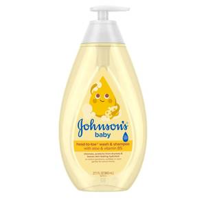 lot 20167 image: Johnsons Baby Head-to-Toe Wash & Shampoo, Tear Free, 27.1 fl. oz