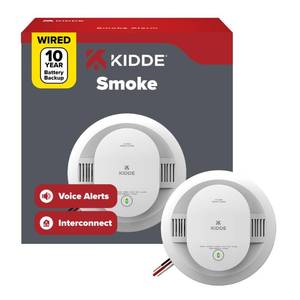 lot 20196 image: Kidde Smoke Detector, Hardwired & 10-Year Battery Backup, 20SA10-V, 1 Pack