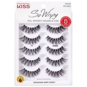 lot 20224 image: Kiss So Wispy False Eyelashes Multipack ��Style #11 Lashes �� 5ct