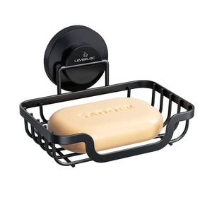lot 20240 image: LEVERLOC Soap Dish, Soap Bar Holder for Shower Suction Cup Wall Mounted