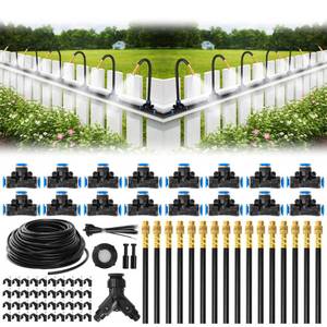 lot 20243 image: Bluepro 100FT Drip Irrigation System with 360° Adjustable Copper Nozzles