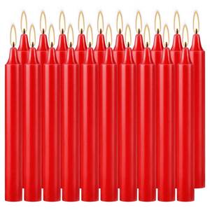 lot 20261 image: YOROXRG Set of 20 Red Candles ��Spell Chime Candles for Christmas,Household, Wedding, Rituals, Prayer, Birthdays, Meditation, Altar,Party and Home D�cor Candlesticks - 4 Inch Tall, Unscented (Red)