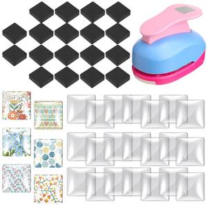 lot 20274 image: Honeydak 121 Pcs DIY Fridge Magnets Making Kit, Square