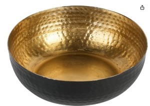 lot 4007 image: Gold-Tone Hammered Texture Decorative Bowl
