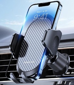 lot 4500 image: miracase Phone Holders for Your Car with Metal Hook Clip, Air Vent Cell Phone Stand Car Mount, Universal Automobile Cradle Fit for iPhone Android and All Smartphones, Dark Black