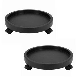 lot 1721 image: 2 Pack of 11 Inch Heavy Duty Plant Caddy with Wheels,Rolling Plant Stand Pot Trolley,Wheeled Planter Saucer Tray,Potted Flower Mover Dolly with Casters Round Coaster for Indoor Outdoor