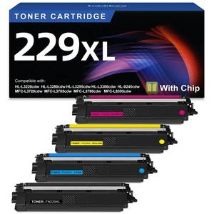 lot 1775 image: TN229XL 229XL TN229 Toner Cartridge 4 Pack HL-L3220CDW HL-L3280CDW TN2294PK