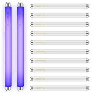 lot 2234 image: Qualirey 12 Pack Bug Zapper Replacement Light Bulbs 10W for 20W Indoor Bug Zapper, BL T8 F10W 13Inch Light Tube Compatible with Aspectek, Liba, Micnaron, Lulu Home and Other 20W Mosquito Lamp