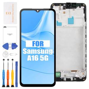 lot 2235 image: for Samsung Galaxy A16 5G Screen Replacement with Frame, Full LCD Display Assembly & Complete Tool Kit, Fix CrackedBroken Glass, Compatible with SM-A166E A166U A166B(Black No Fit 4G Version)