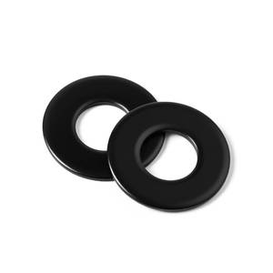 lot 2258 image: (100 Pack) #6 x 38 Black Stainless Flat Washers, Black Oxide 304 18-8 Stainless Steel Washers Metal Washer for Screws and Bolts