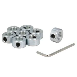 lot 2259 image: Zeberoxyz 8pcs 38inch Bore Shaft Collars Sets-Screw Style Zinc Plated Solid Steel Lock Collars with 34 Outer Diameter and 38 Width for drive shafts, the automotive industry.(38, Zinc Plated)
