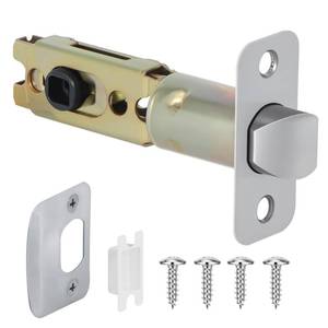 lot 2261 image: Aesytava Door Lock Replacement Parts with 8mm Square Spindle Hole, 1 Pack Nickel Door Lock Parts, 45°Rotation, Fits 2-38 or 2-34 Backset, Includes Strike Plate & Mounting Screws