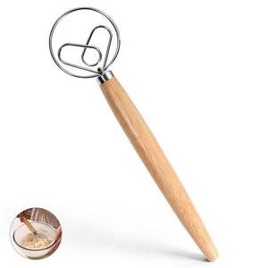 lot 2274 image: 13 Inch Danish Dough Whisk, Stainless Steel Dough Whisk with Long Handle