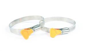 lot 2276 image: Camco 39553 RV Sewer Hose 3 Twist-It Clamps - Pack of 2