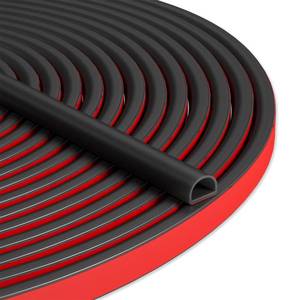 lot 2282 image: Bantie 20FT Weather Stripping Door Seal, Self-Adhesive Silicone D-Shaped Seal Strip for Door Frame & Window Gaps, Soundproof Insulation Gap Filler