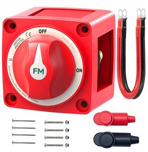 lot 2285 image: FASTSTORM 300A Waterproof Battery Disconnect Switch 12V-48V, OnOff Kill Switch for Marine, RV, Car, Boat, Truck, ATV, UTV, Ignition Protected with Cable