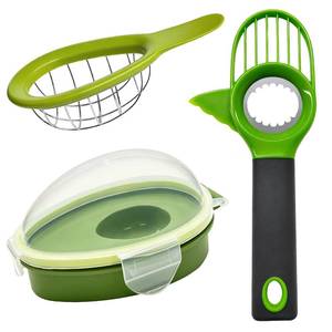lot 2286 image: 3 Set Avocado Slicer,Includes Avocado Slicer Tool 3 in 1, Avocado Cutter and Avocado Saver,Dishwasher Safe Tool for Slicing, Dicing and Keeping Avocados Fresh