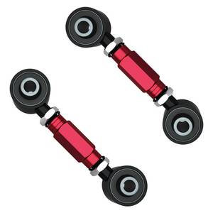 lot 2302 image: YIIQIEO 2 Pieces Rear Upper Adjustable Camber Arm Kit Compatible with Honda Civic 88-00 and Integra 94-01 EK EG, Camber Control Arms (red)