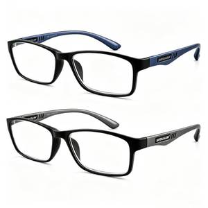 lot 2318 image: Ryegis High Power Reading Glasses for Men Women,Classic Rectangular TR90 Frame, Extremely Lightweight 7.0
